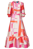 Elegant Satin Vintage Maxi Dress