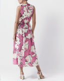 Pink Silk Print Dress