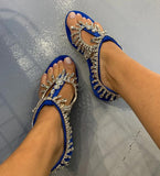 Hand-embellished suede sandals