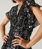 Silver Reflective Leopard Maxi Dress