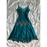 Vintage Beaded Silk Slip Dress