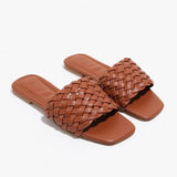 Cowhide Hand-Woven Slippers