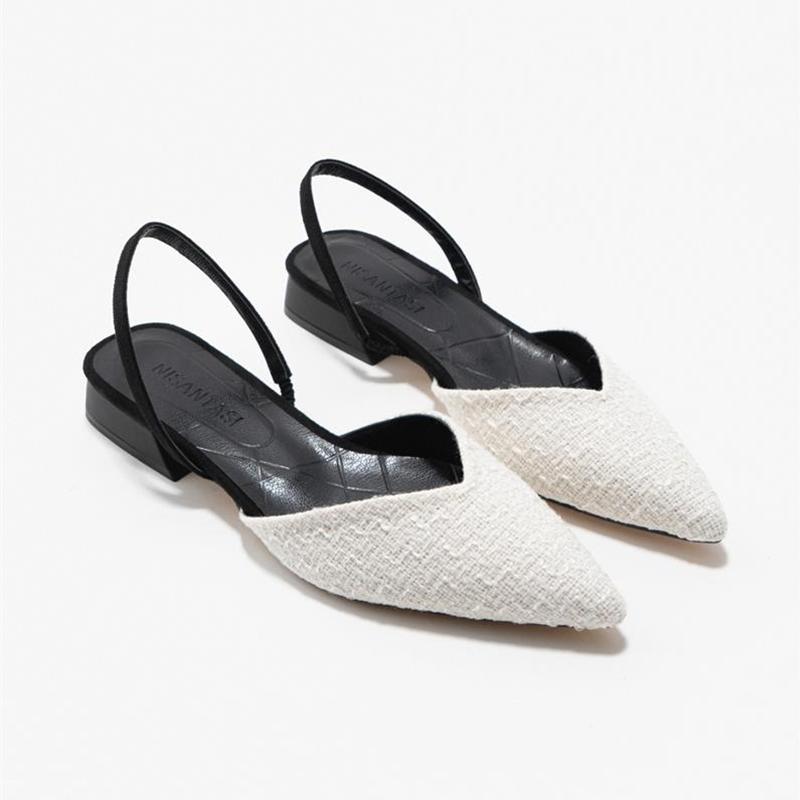 Velvet Flat Sandals
