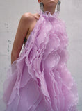 Lace Coral Mini Dress