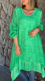Long-sleeved Double Layer Dress