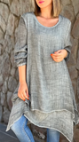Long-sleeved Double Layer Dress