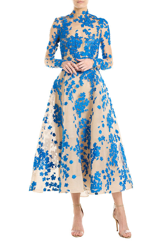 Tulle Blue Flower Dress