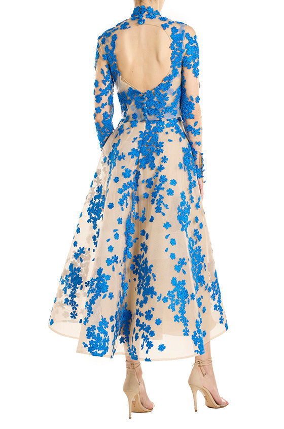 Tulle Blue Flower Dress