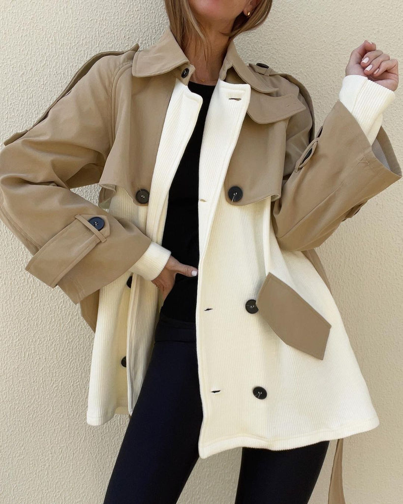 Classic patchwork trench coat