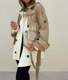 Classic patchwork trench coat