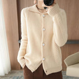 Attractive Plain Collared Sweater