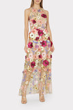 Floral Tulle Embroidered Dress