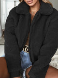 Women's Coats Comfortable Plush Zipper Warm Coat