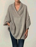 Baggy Plain V-Neck Sweater