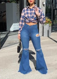 High Waist Personality Trendy Wide Leg Jeans