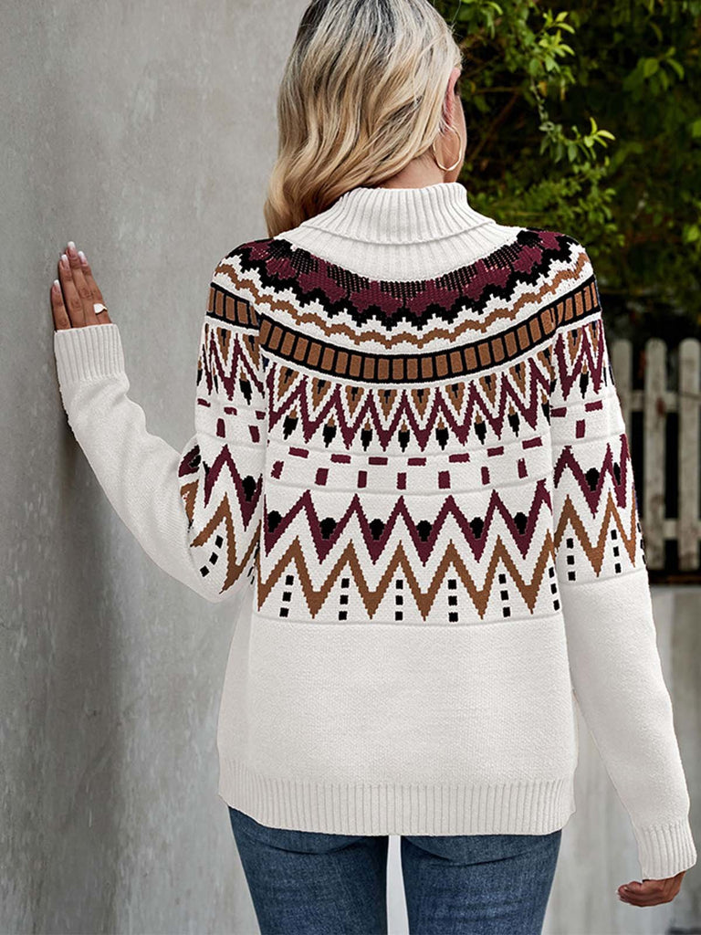 Ethnic Style Knitted Sweater