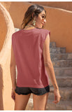 Round neck sleeveless tank top T-shirt