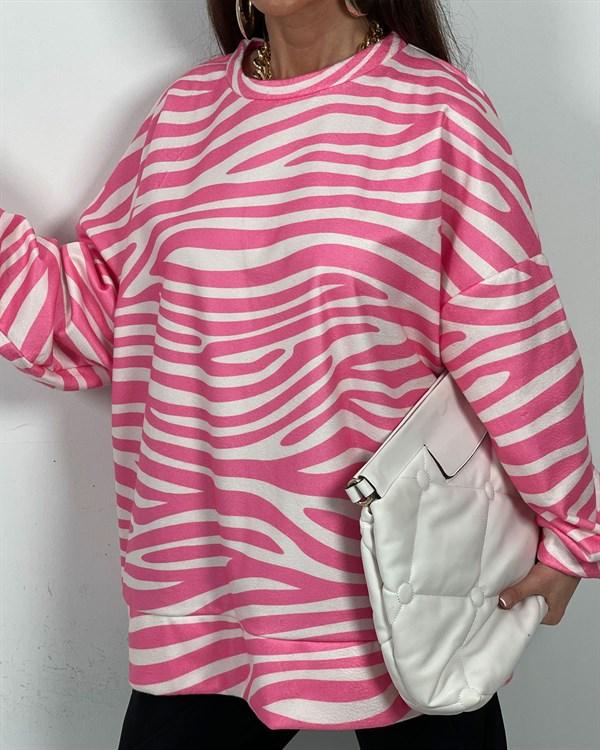 Zebra Sweater Pink