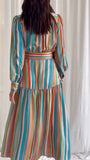 Colorful Striped Loose Dress
